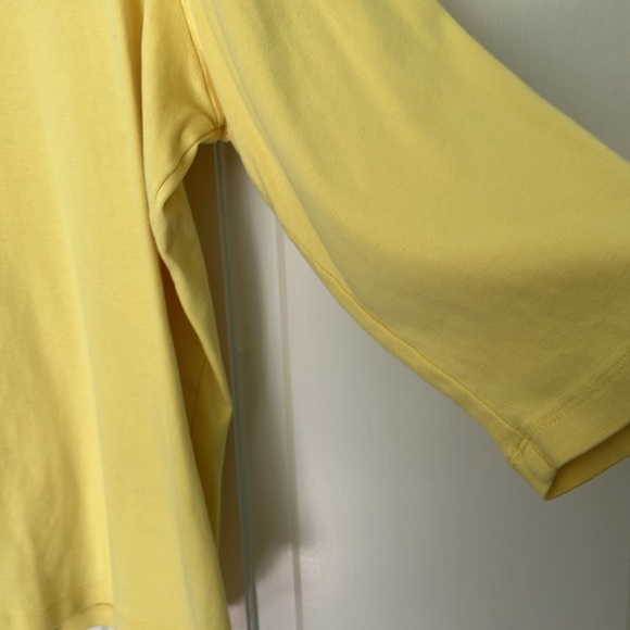 St John's Bay Woman Yellow 2X V Neck Classic Tee Shirt - Picture 2 of 5